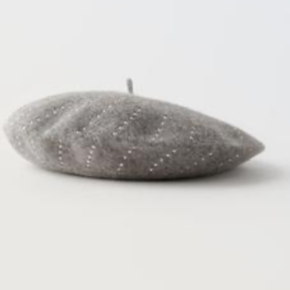 NWT Zara Girls Wool Beret with Rhinestone - Picture 1 of 4